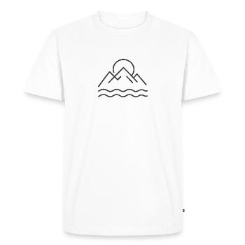 Silent Peaks - Men's Premium Organic T-Shirt - white - Front - Nico (187cm)