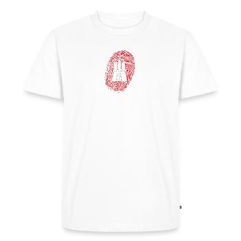 Hamburg fingerprint - Men's Premium Organic T-Shirt - white - Front - Nico (187cm)