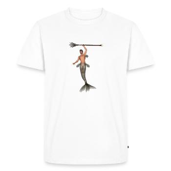 Poseidon - T-shirt Premium bio Homme - blanc - Devant - Nico (187cm)
