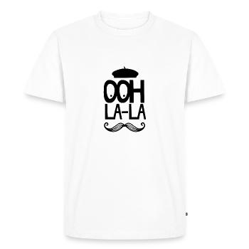 Moustache Française Oh La La - T-shirt Premium bio Homme - blanc - Devant - Nico (187cm)