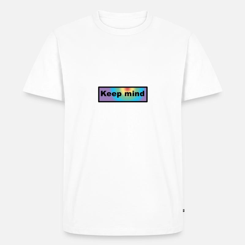 Keep mind - Männer Premium Bio T-Shirt - Weiß