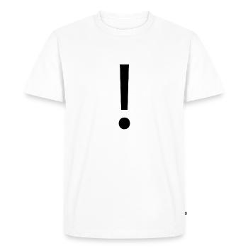 exclamation mark - Men's Premium Organic T-Shirt - white - Front - Nico (187cm)