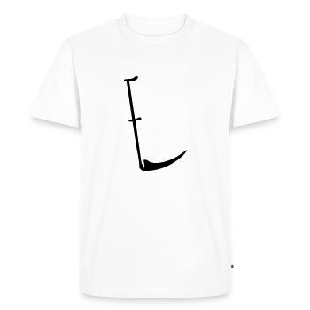 outils jardin jardinage faux - T-shirt Premium bio Homme - blanc - Devant - Nico (187cm)