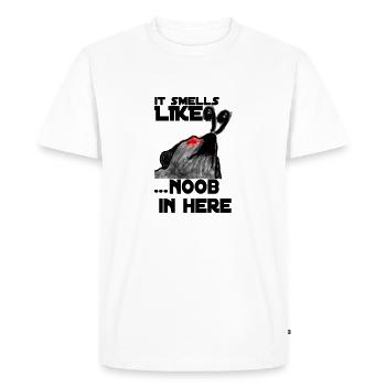Noob Gaming Gamer Pro - T-shirt Premium bio Homme - blanc - Devant - Nico (187cm)
