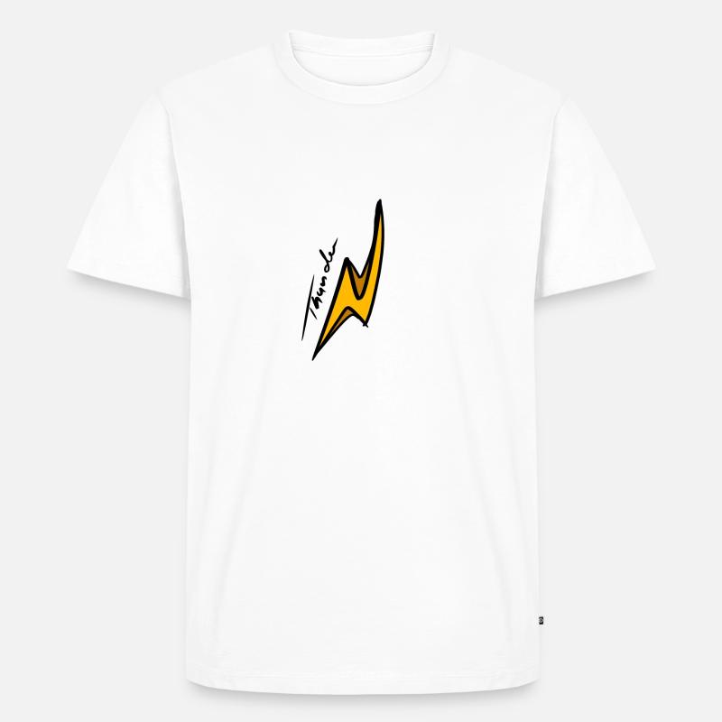 Thunder - Blitz - Männer Premium Bio T-Shirt - Weiß