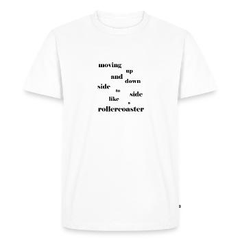 se déplaçant de haut en bas d'un côté à l'autre par Lando - T-shirt Premium bio Homme - blanc - Devant - Nico (187cm)