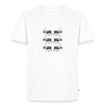 Restes de jeu de taureau en style naturel - T-shirt Premium bio Homme - blanc - Devant - Nico (187cm)