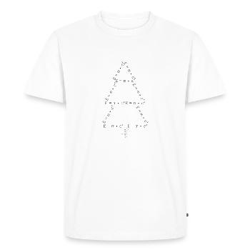 E = m * c² - Sapin de Noël - Physique - Noël - T-shirt Premium bio Homme - blanc - Devant - Nico (187cm)