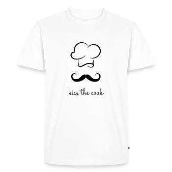 Design de cuisine - kiss the cook - T-shirt Premium bio Homme - blanc - Devant - Nico (187cm)