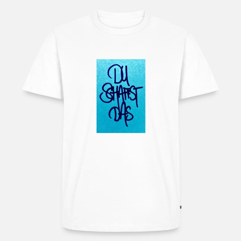 DU SCHAFFST DAS - Männer Premium Bio T-Shirt - Weiß
