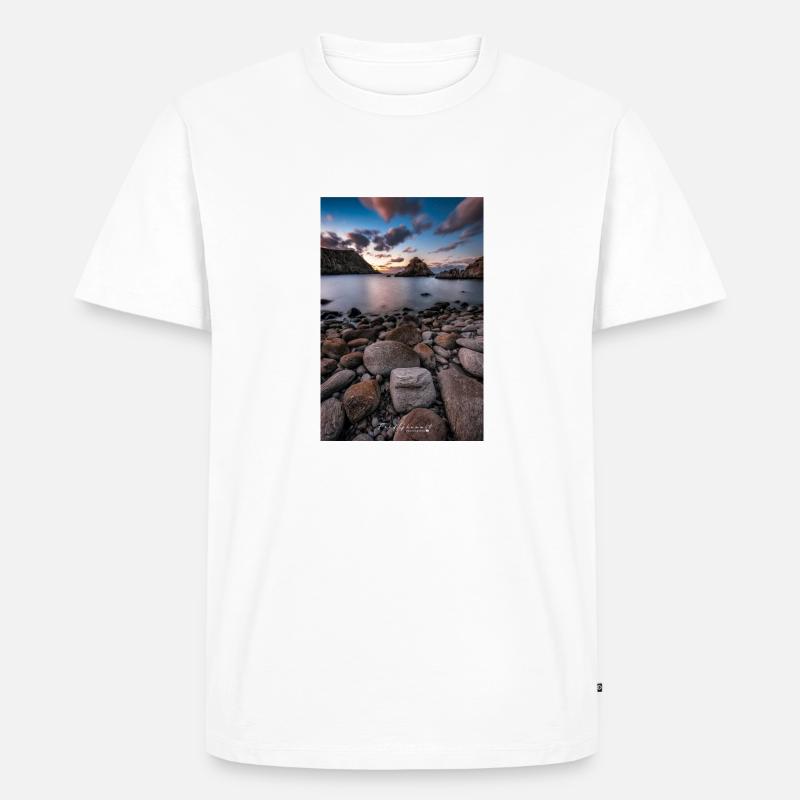 Alone - Männer Premium Bio T-Shirt - Weiß