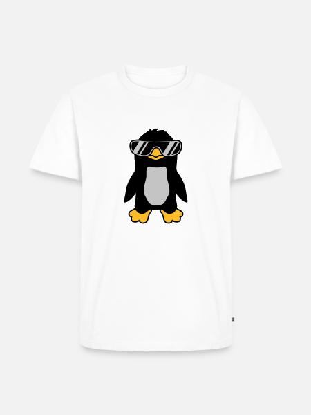 Sunglasses Penguin cool design - Men's Premium Organic T-Shirt - white