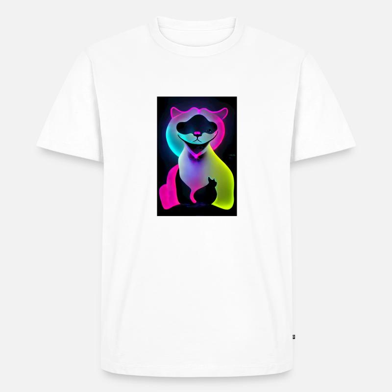 Die Katze - Männer Premium Bio T-Shirt - Weiß