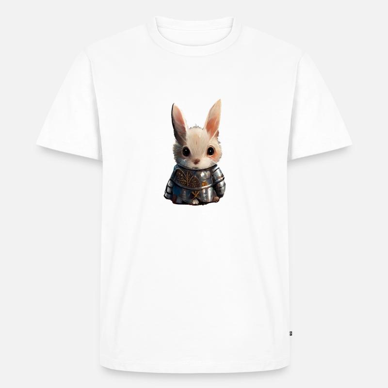rabbit motive - Männer Premium Bio T-Shirt - Weiß