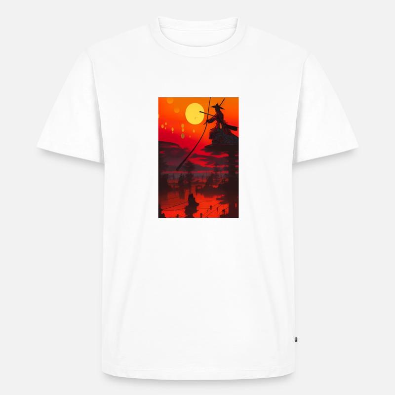 Samurai 1 - Männer Premium Bio T-Shirt - Weiß