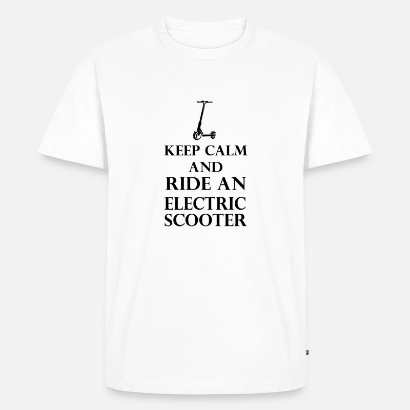 E-Scooter E-Roller Scooter - Männer Premium Bio T-Shirt - Weiß