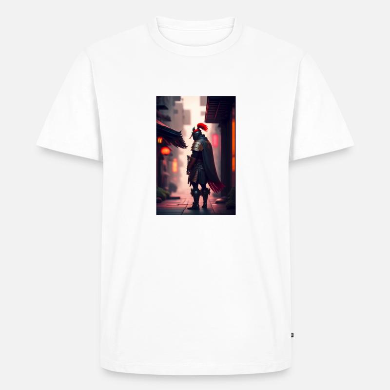 Samurai - Männer Premium Bio T-Shirt - Weiß
