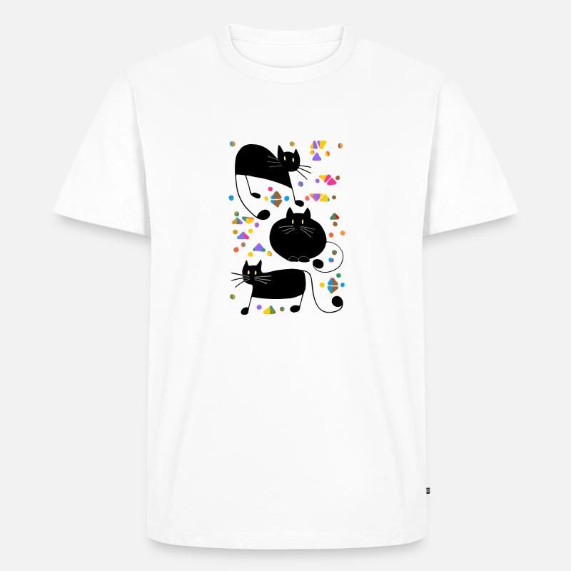 Katzen - Männer Premium Bio T-Shirt - Weiß