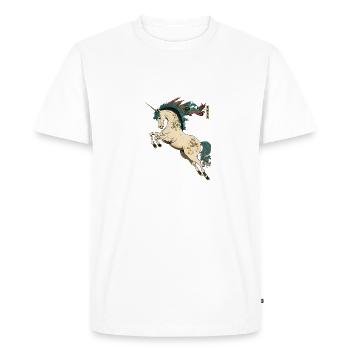 Unicorn in ukiyo-e style - Men's Premium Organic T-Shirt - white - Front - Nico (187cm)