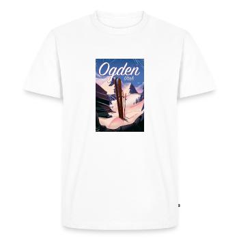 Affiche de ski Ogden Utah - T-shirt Premium bio Homme - blanc - Devant - Nico (187cm)