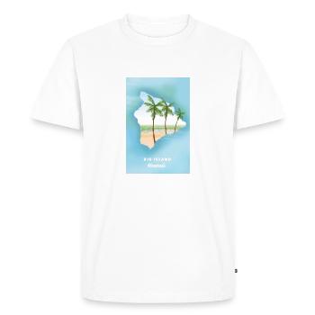 Grande île d’Hawaï - T-shirt Premium bio Homme - blanc - Devant - Nico (187cm)