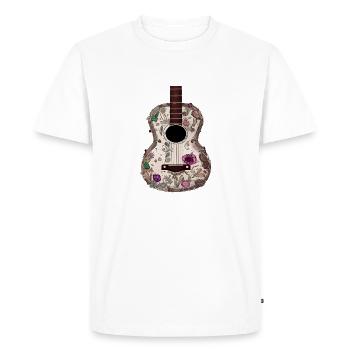 Guitar Musical Instrument Plucked Instrument Guitarist - Men's Premium Organic T-Shirt - white - Front - Nico (187cm)