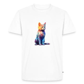 Chemises graphiques Sweet Cat - T-shirt Premium bio Homme - blanc - Devant - Nico (187cm)