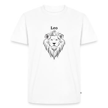Leo - Men's Premium Organic T-Shirt - white - Front - Nico (187cm)