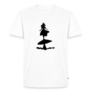 Silhouette d’Alice au pays des merveilles - T-shirt Premium bio Homme - blanc - Devant - Nico (187cm)