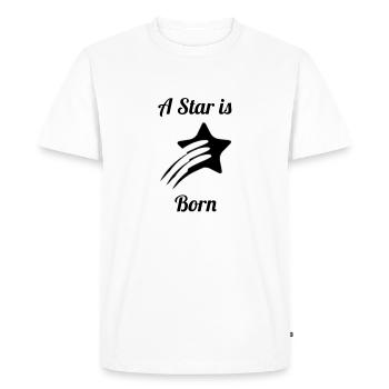 Rock Star - Men's Premium Organic T-Shirt - white - Front - Nico (187cm)