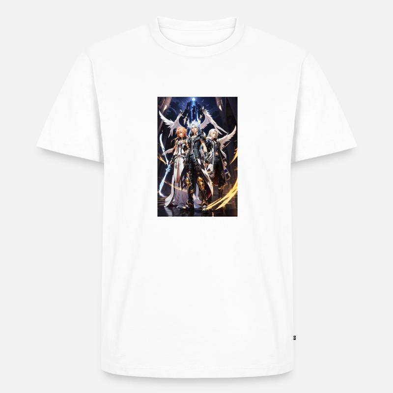 AI 3D Version 13 - Männer Premium Bio T-Shirt - Weiß