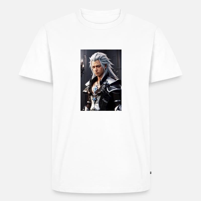 AI 3D Version 28 - Männer Premium Bio T-Shirt - Weiß