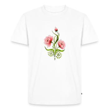 Flowers - Men's Premium Organic T-Shirt - white - Front - Nico (187cm)
