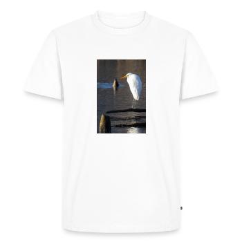 Grande aigrette - T-shirt Premium bio Homme - blanc - Devant - Nico (187cm)