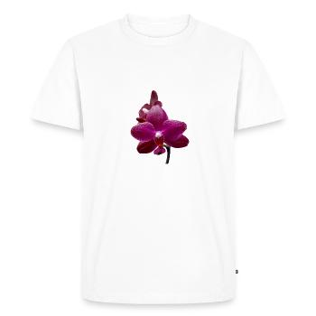 Phalaenopsis Salus Fragrancy Orchid Blossom - Men's Premium Organic T-Shirt - white - Front - Nico (187cm)