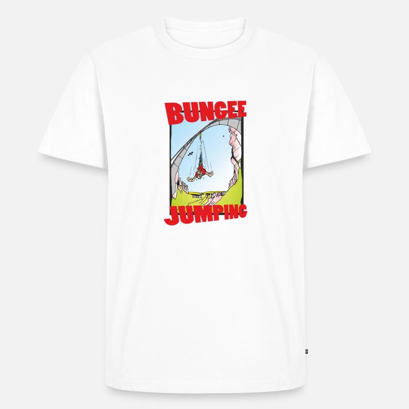 Bungee Jumping - Männer Premium Bio T-Shirt - Weiß