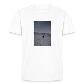 Astronautes explorant la lune Lunaire - T-shirt Premium bio Homme - blanc - Devant - Nico (187cm)