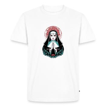 La Nonne Sanglante - Entre Foi et Damnation - T-shirt Premium bio Homme - blanc - Devant - Nico (187cm)