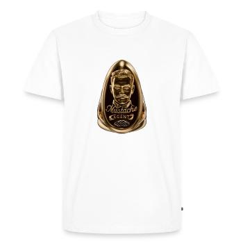 Agent secret, nom de code : moustache - T-shirt Premium bio Homme - blanc - Devant - Nico (187cm)