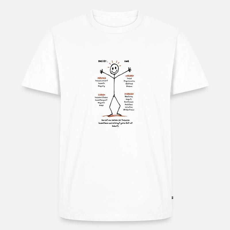 Das ist Uwe Technikenthusiast - Männer Premium Bio T-Shirt - Weiß
