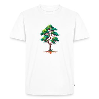 Arbre de vie - T-shirt Premium bio Homme - blanc - Devant - Nico (187cm)