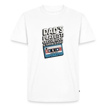 La liste de lecture de papa - T-shirt Premium bio Homme - blanc - Devant - Nico (187cm)