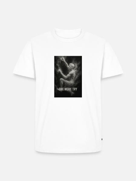 One more try. - Männer Premium Bio T-Shirt - Weiß