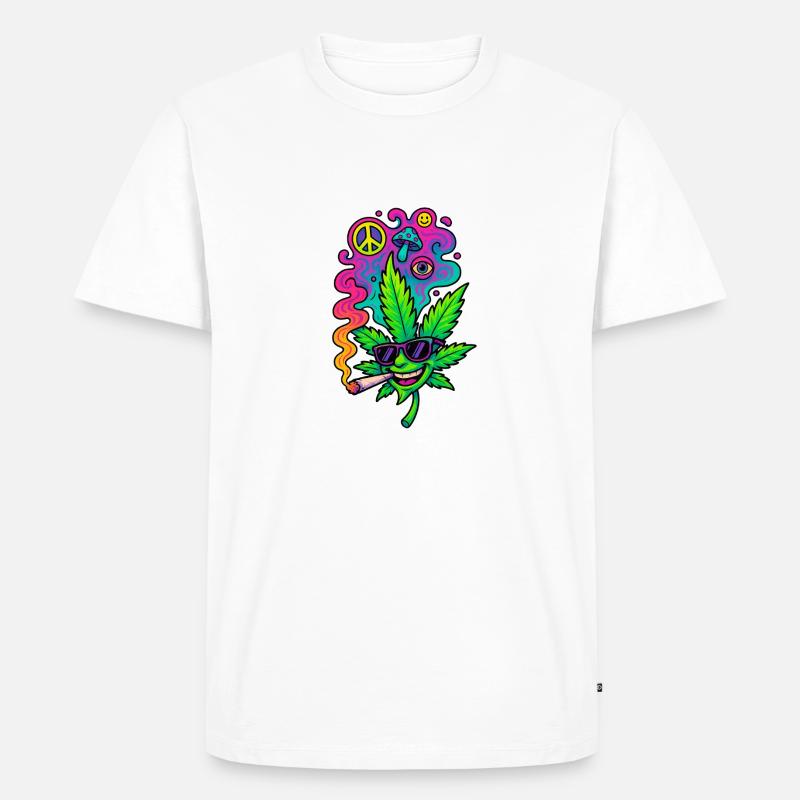 GreenGlow - Männer Premium Bio T-Shirt - Weiß