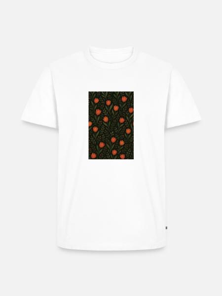 Tulip Pattern - Men's Premium Organic T-Shirt - white
