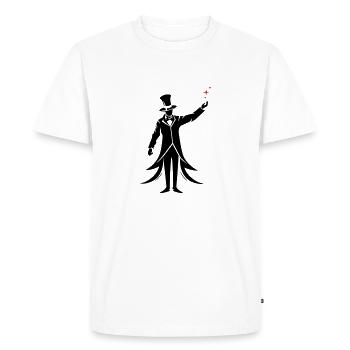 Magician Silhouette Wizard - Men's Premium Organic T-Shirt - white - Front - Nico (187cm)