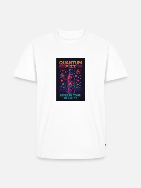 Quantum Fizz by Nerogear - Männer Premium Bio T-Shirt - Weiß