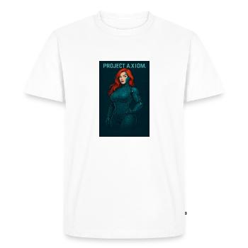 Project A.X.I.O.M - Men's Premium Organic T-Shirt - white - Front - Nico (187cm)