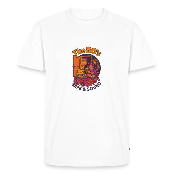 The 80's – Safe & Sound Retro Kids Room - Men's Premium Organic T-Shirt - white - Front - Nico (187cm)