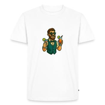 Bartender serving cocktails - Men's Premium Organic T-Shirt - white - Front - Nico (187cm)